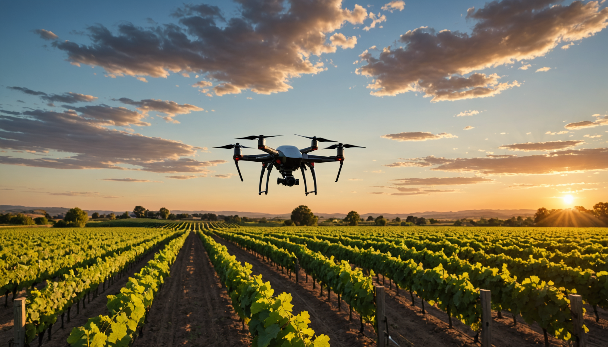 découvrez comment les drones révolutionnent la viticulture en optimisant la récolte, en surveillant les parcelles et en réduisant les coûts d’exploitation pour des vignobles plus performants.