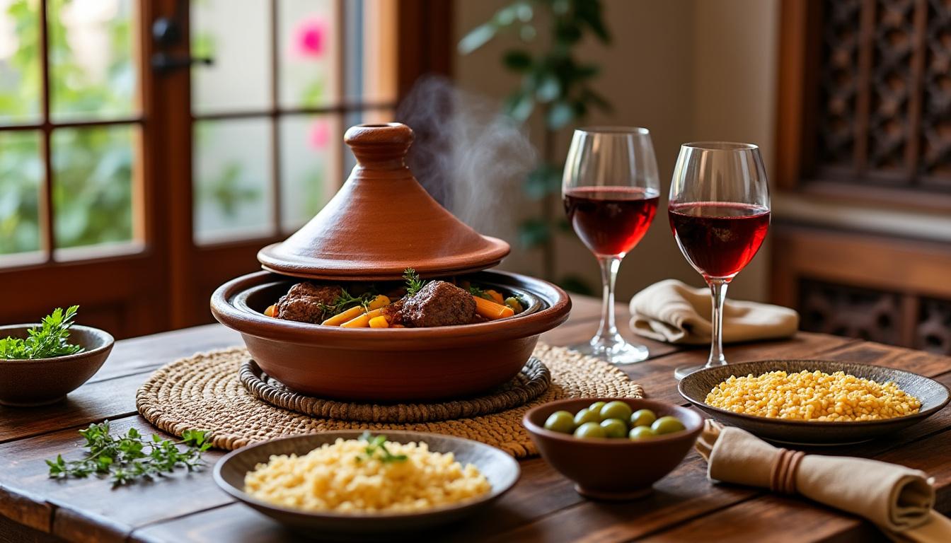 découvrez les meilleurs accords mets-vins pour sublimer les saveurs riches et épicées de la cuisine marocaine. conseils et inspirations pour un mariage parfait à table.