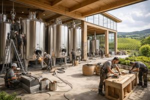 aménagez votre domaine viticole avec des artisans experts pour construire une cuverie et un chai moderne, alliant tradition et innovation pour optimiser votre production.