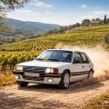 participez au rallye vintage organisé par le domaine viticole rimbert en peugeot 205 gti à travers les magnifiques vignobles du languedoc. une expérience unique alliant passion automobile et découverte œnologique.