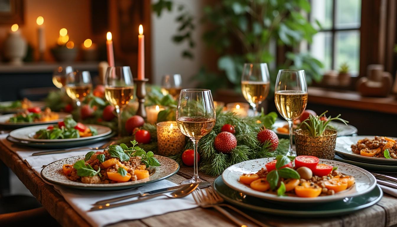 découvrez les meilleurs vins pour sublimer un repas végétalien festif, des accords parfaits pour ravir vos papilles lors de vos célébrations.